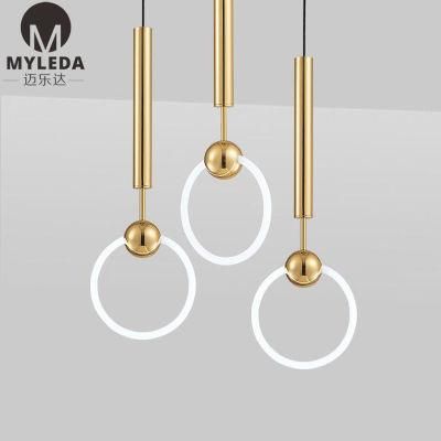 Home Decoration Iron Ceiling Glass LED Pendant Lamp