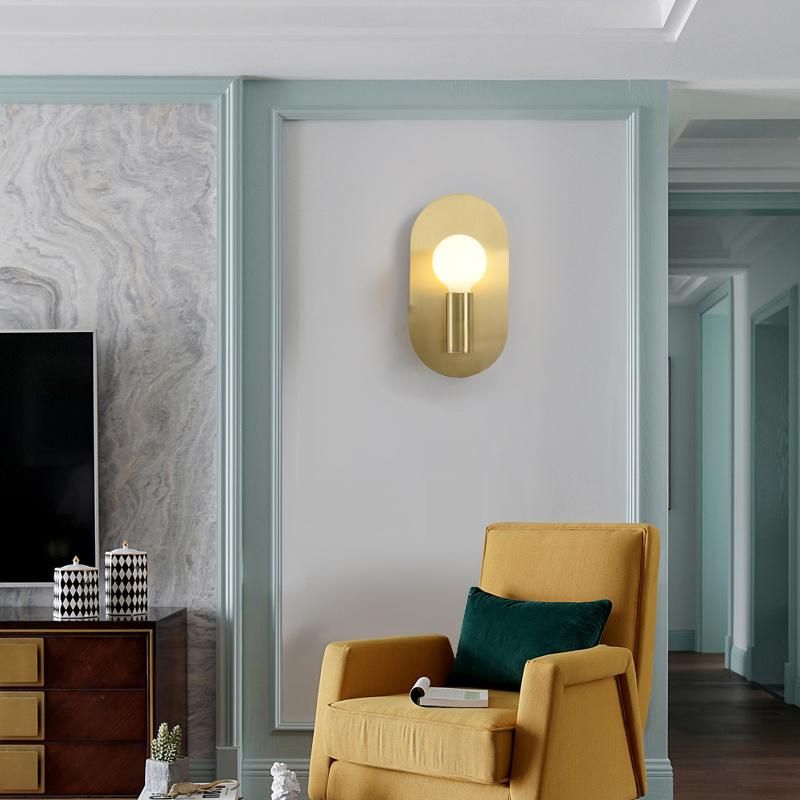 Modern Wall Lamp Stylish Brass Gold E27 for Living Dining Room Brass Wall Lamp (WH-OR-228)