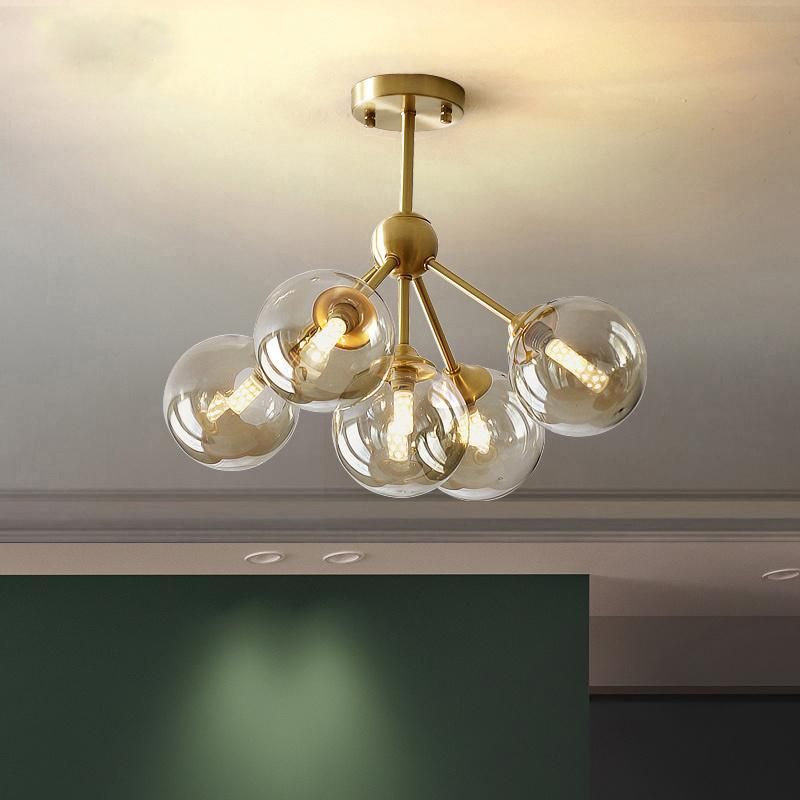 Bulb Modern Style Hotel Lobby Chandelier Bedroom Restaurant Pendant Lamp