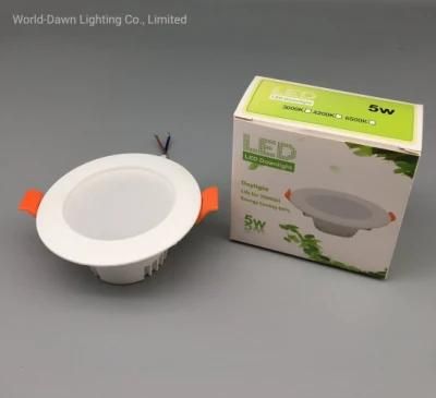 High Quality 4W 6W Recessed Ceiling 120 Degree Light Beam Economy Hotsale PBT Housing LED Downlight with 2 Years Warranty