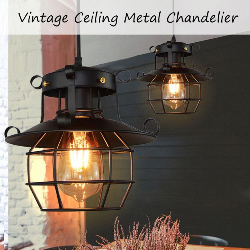 Vintage Pendant Light Cage Edison Nordic Retro Loft Lamp Home Decoration Metal Pendant Light (WH-VP-105)