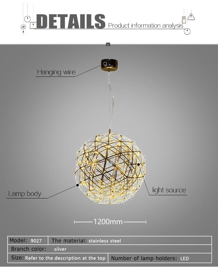 Modern LED Project Designer Big Hotel Chandelier