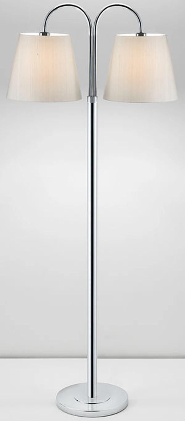 Modern Polished Chrome Standing Floor Light