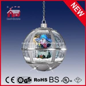 Silver Round Hanging Lamp Christmas Gifts with LED Lights