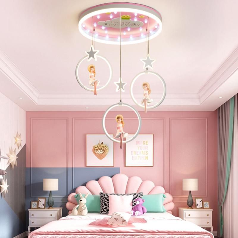 Nordic Girl Bedroom Decor LED Lights for Room Indoor Girl Room Chandelier Lighting (WH-MA-138)
