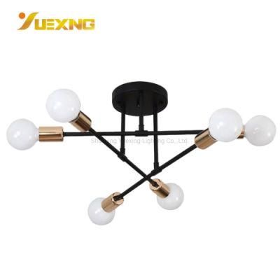 Metal Chandelier Industrial Pendant Lighting E27 Black White Ceiling Lamp
