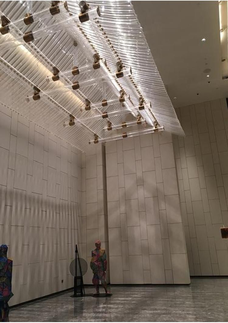 Low Power Consumption KTV Commercial Space Big Luxury Iron LED Project Chandelier Light