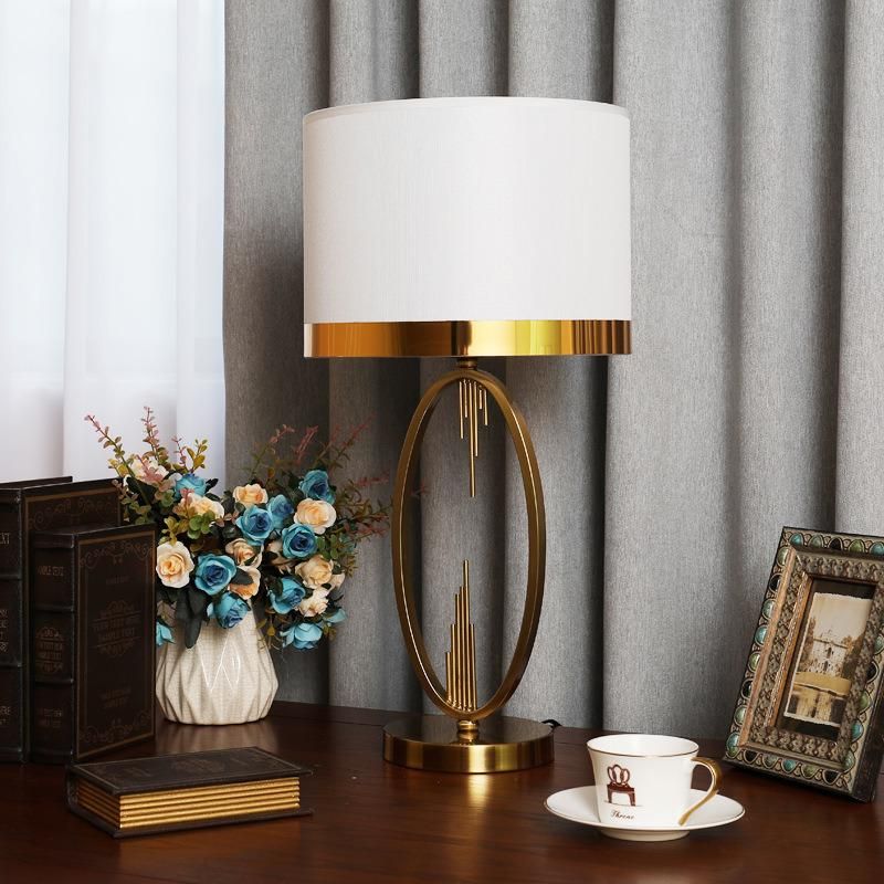 Modern Villa Classic Luxury Home Indoor Bedsides Fabric Table Lamp