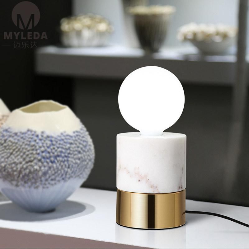 Hotel Bedroom Bedside Decorative Marble Table Lamp