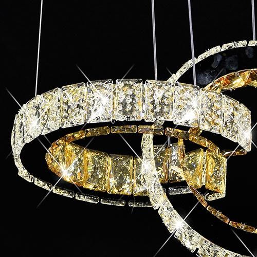 Modern LED Crystal Chandelier Lamp for Island Lighting Fixtures for Dining Living Room