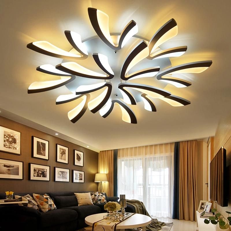 Remote LED Ceiling Lights Modern for Bedroom Dimmer Ceiling Lamps Acrylic Aluminum Body Light Fixture (WH-MA-49)