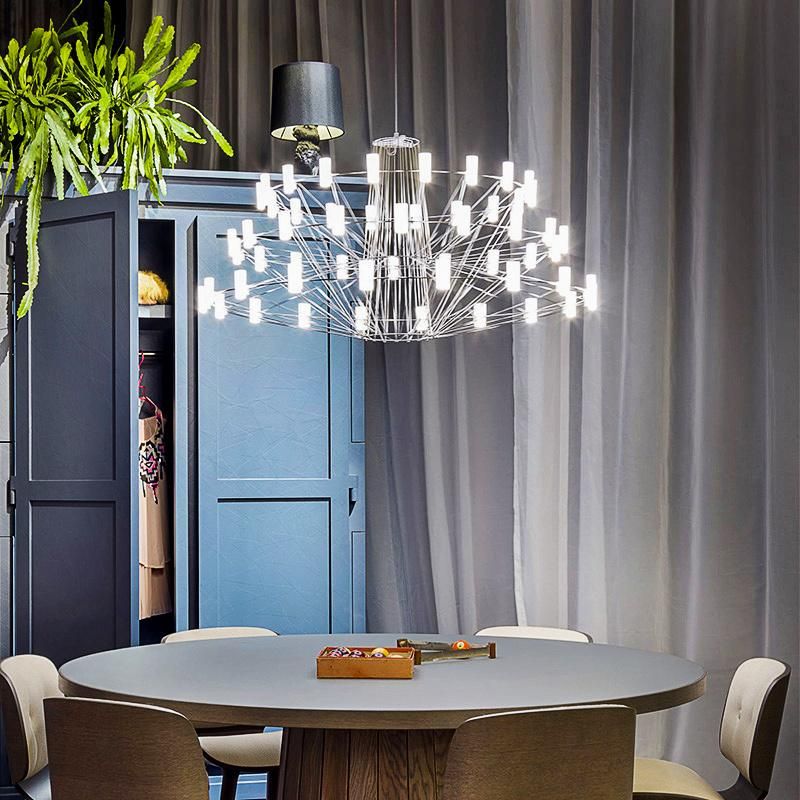 Creative Restaurant Chandelier Stainless Steel LED Chandelier Pendant Lamp
