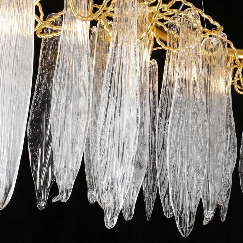 Rustic Manufactory Round Shape Handmade Stair Copper Crystal Ceiling Pendant Lamp Chandelier Lighting