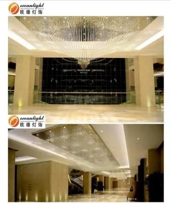 Modern Lobby Crystal Hotel Chandelier Pendant Light for Project Chandelier Chandeliers Lighting