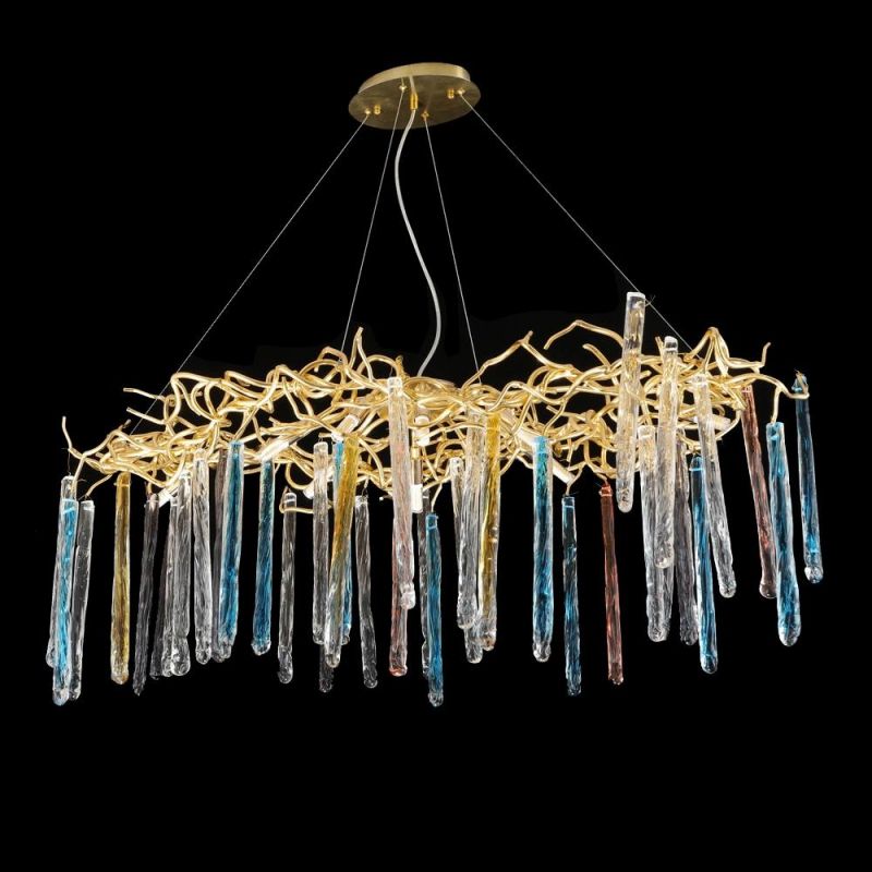 2022 Contemporary LED Ball Copper Glass Lighting Luxury Round Pendant Lamp Staircase Chandelier Villa Design