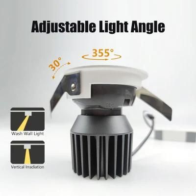 Anti-Glare 12W Plastic Aluminum Down Light for Living Room