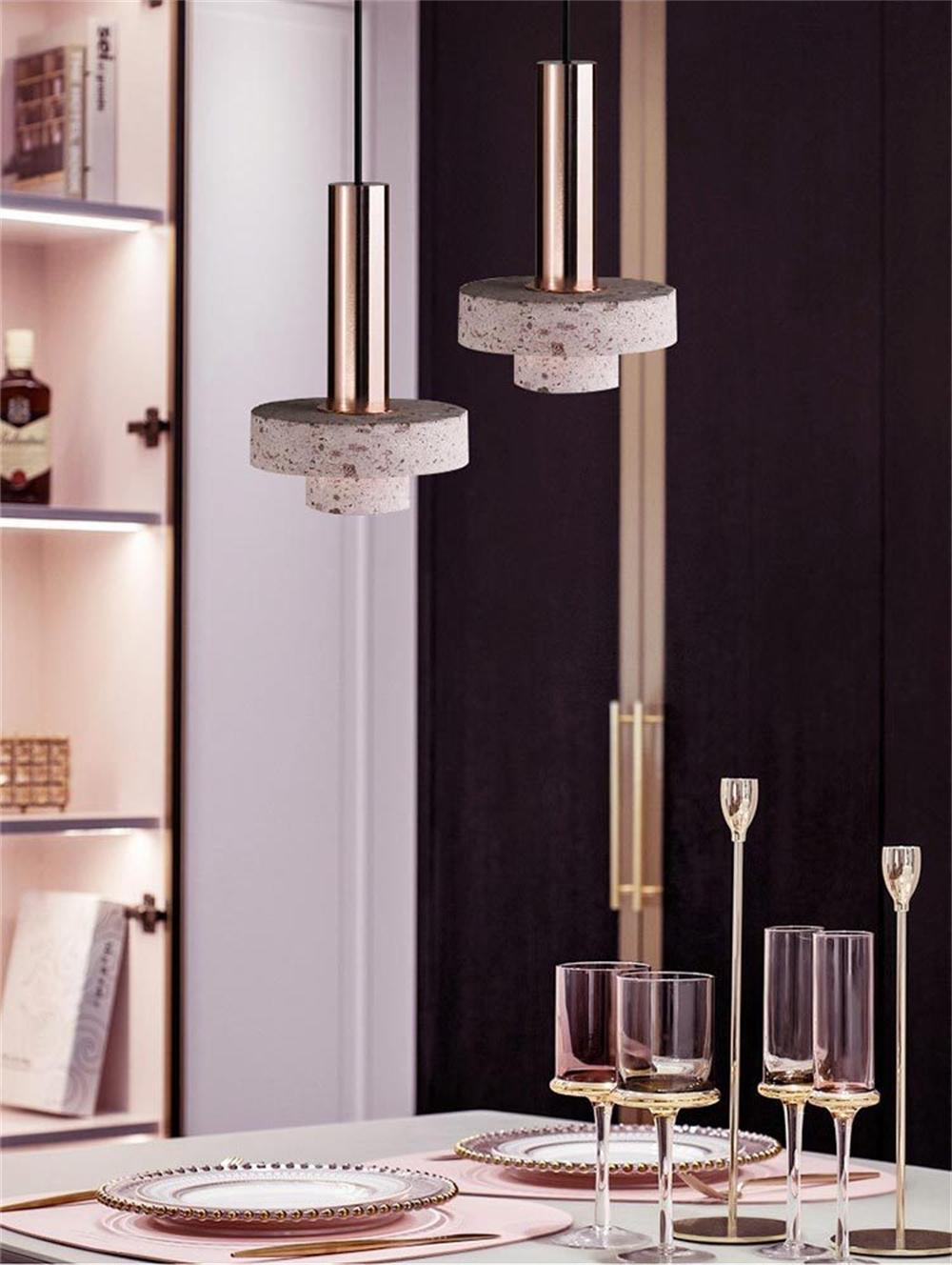 Dining Room Restaurant Kitchen Hanging Lights Stone Pendent Lights