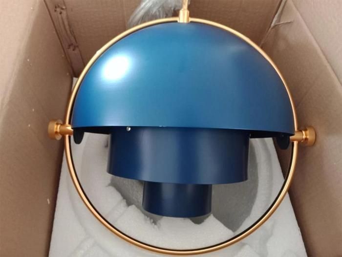 Modern Dining Room Hanging Light with Adjustable Metal Shade in Black, Brass, Gold