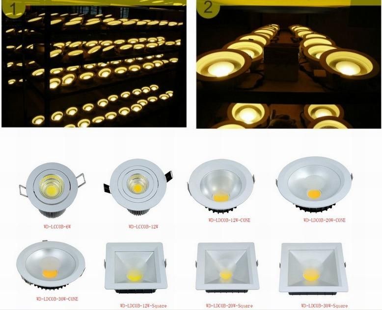 12W Square COB LED Downlight (WD-LDCOB-12W-Square)