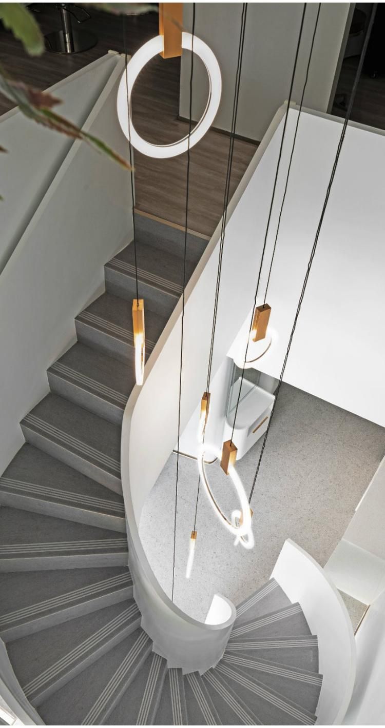 Good Price Banquet Hall Villa Staircase Modern Luxury Aluminum Round LED Chandelier Light