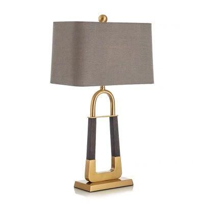 Nordic Lamp Modern Living Room Creative Iron Light Luxury Hotel Bedroom Bedside Table Lamp Simple Study Model Room Lamp