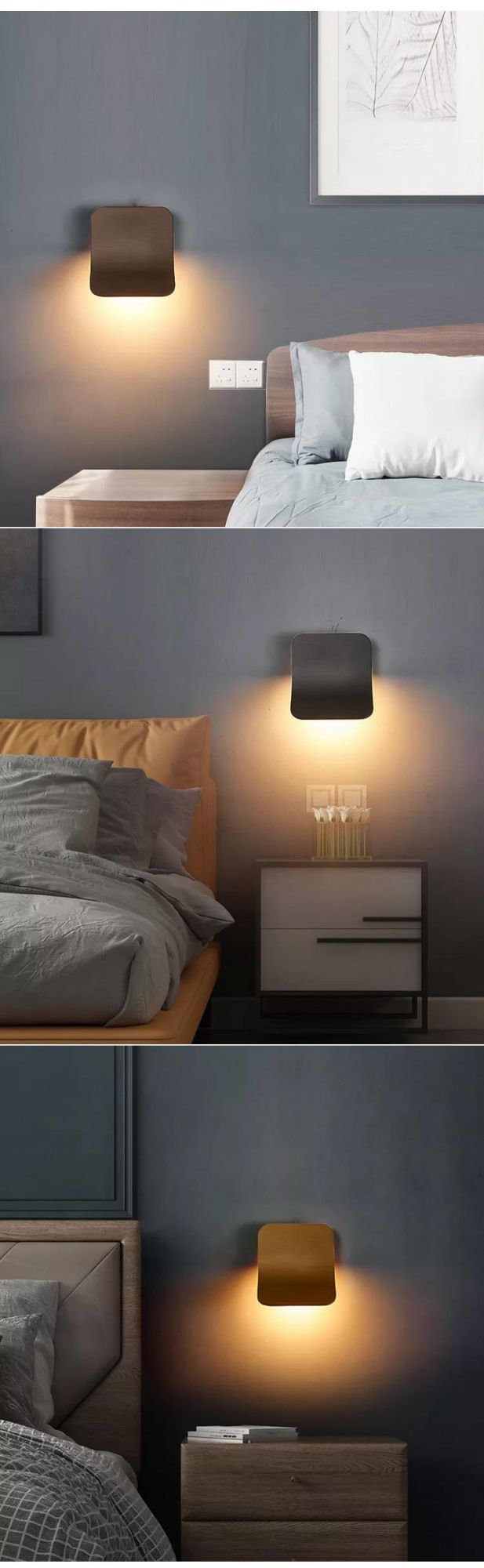 Modern Indoor Antique Hotel Bedroom Bedside Decorative Night Light 12W LED Wall Lamps