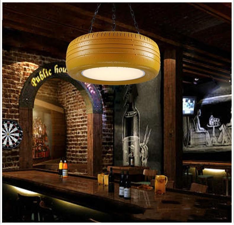 Loft Industrial Wind Tire Pendant Light Color LED Lamp Bead Hanging Retro Chandelier (WH-VP-132)