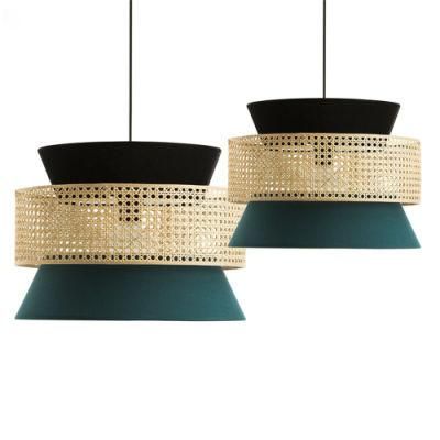 Rattan Pendant Lights Simple Modern Suspension Luminaire Dining/Living Room Kitchen Bedroom Tea House Study Loft