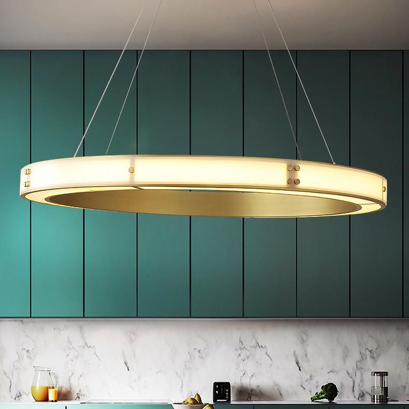 Circle Modern Style Simple Design Pendant Lamp Chandelier Living Room Lamp