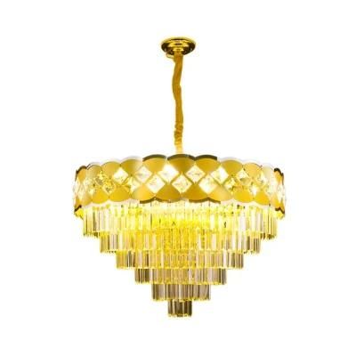 Dafangzhou Light China Large Gold Chandelier Manufacturer Light Lamp Gray Frame Color Crystal Chandelier Lamp Applied in Restaurant