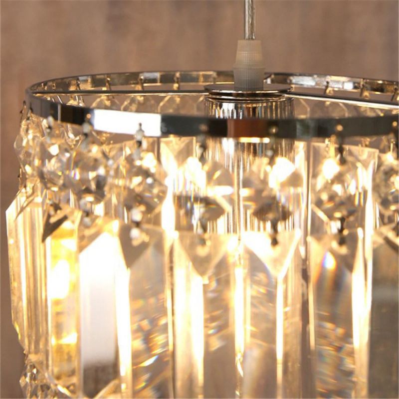 American-Style Luxury Crystal Restaurant Pendant Lights Modern Minimalist Creative Dining Room Kitchen Hanging Lights Fixtures