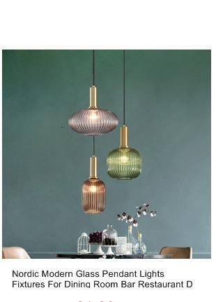Modern Glass Ball Pendant Lights for Living Room Art Restaurant Black Home Orb Hanging Lamp (WH-AP-285)