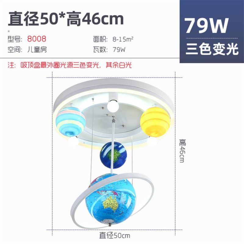 Nordic Luxury Children′s Ceiling Lights for Boys Girls Bedroom Globe Pendant Light (WH-MA-142)