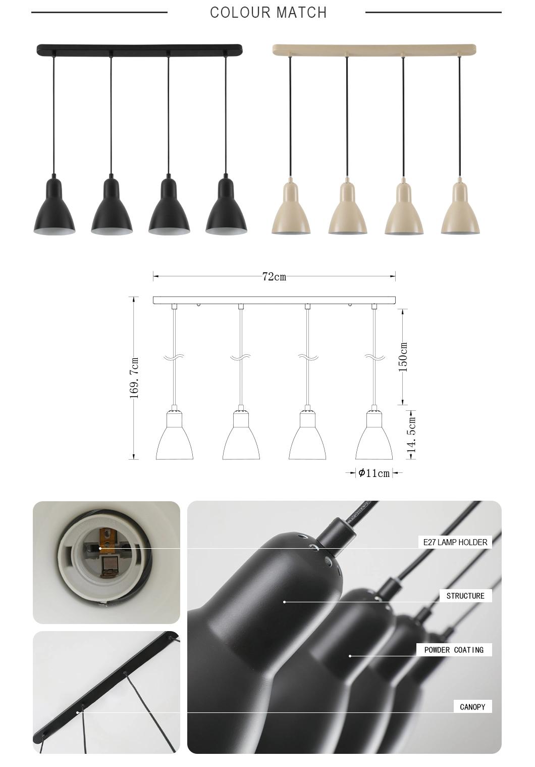 Metal Lighting Home Decoration Light Hanging Simple Style Pendant Lamp