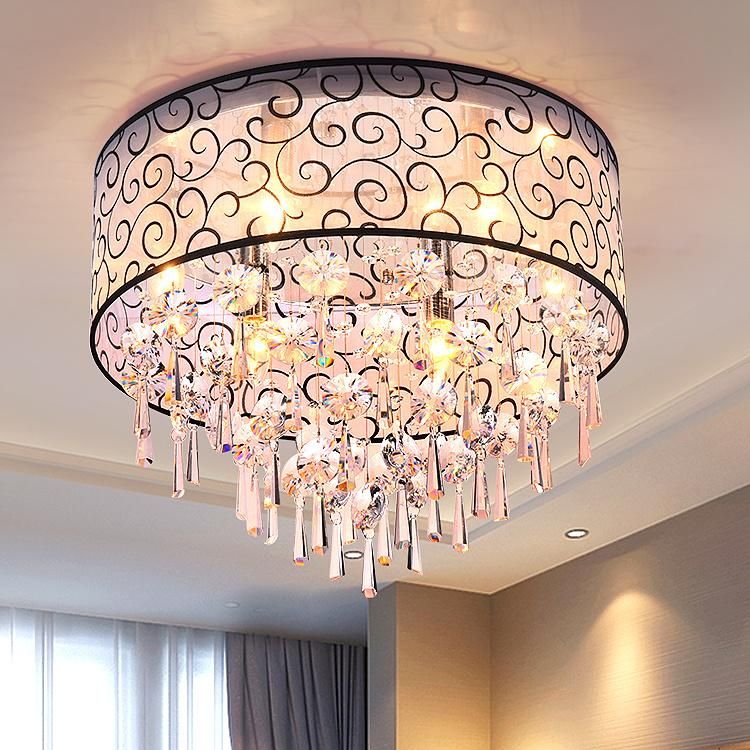 Frabic Crystal Bedroom Ceiling Lights Fixtures for Indoor Home Lighting (WH-CA-29)