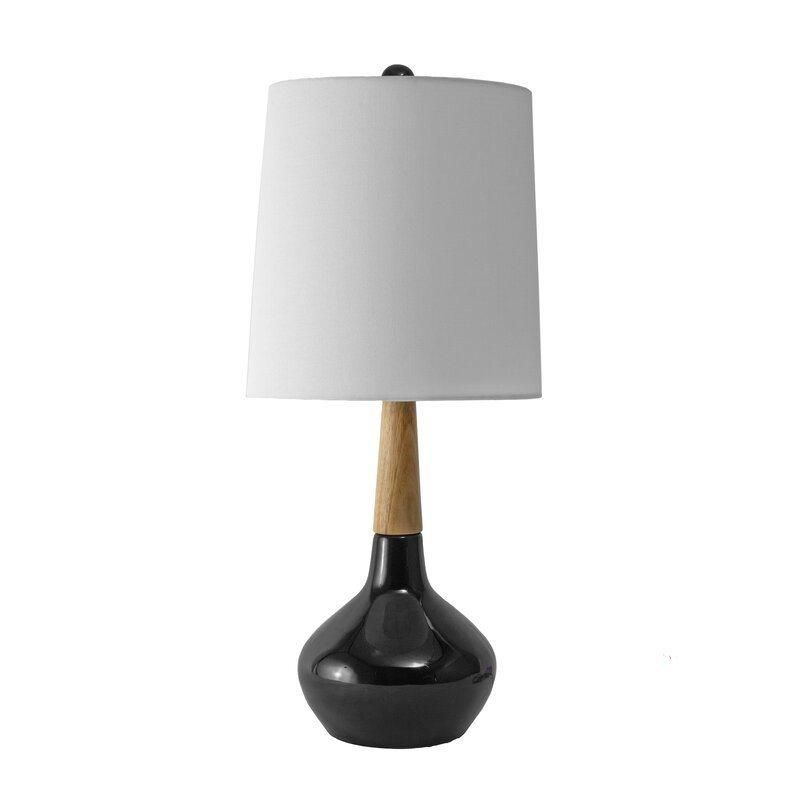 Modern Table Lamp with Great Accent Piece Accent Lamp Blue Ceramic Black Ceramic for Bedside Lamp