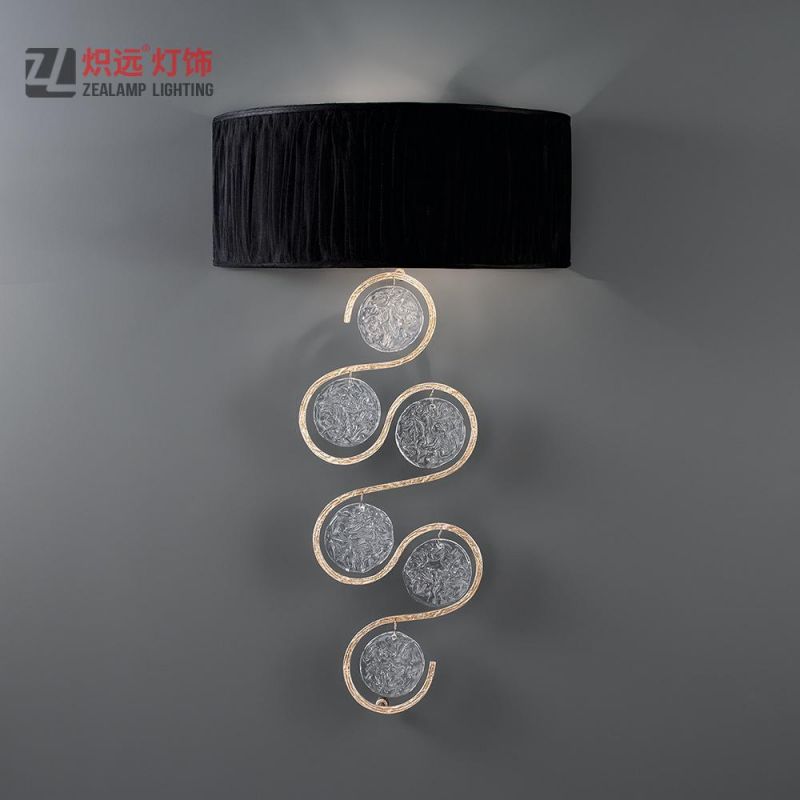 Hot Project Guest Room Decorative Bedside Glass Wall Light