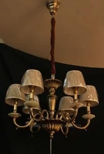 Fabric Shade Beautiful Chandelier Used in Home or Hotel