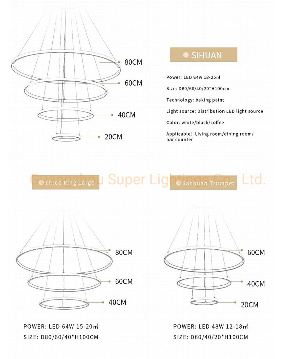 Modern Circular LED Lights for Home Pendant Lighting