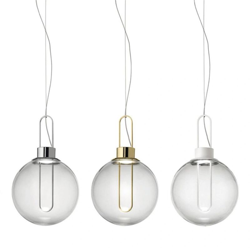 Simple Glass Bubble Nordic Bar Restaurant Pendant Lighting Fixtures Creative Art Designer Dining Room Cafe Kitchen Hanging Lamps