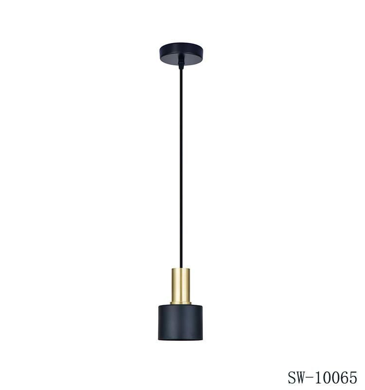 Modern E27 Single Light Indoor Black Gold Iron Metal Kitcehen LED Pendant Light