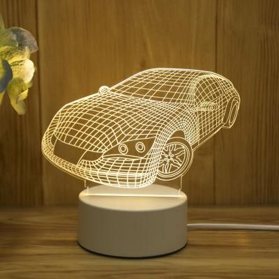 Creative Bedroom Cartoon Kids USB Bedside Lamp Table Lamp Holiday Gift Small LED 3D Night Light