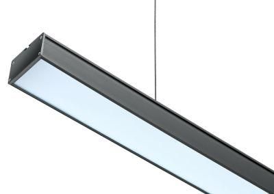 Good Price Hotsale Slim Tube Lighting Linear Chandelier Lamp White Black LED PBT Ceiling Pendant Light