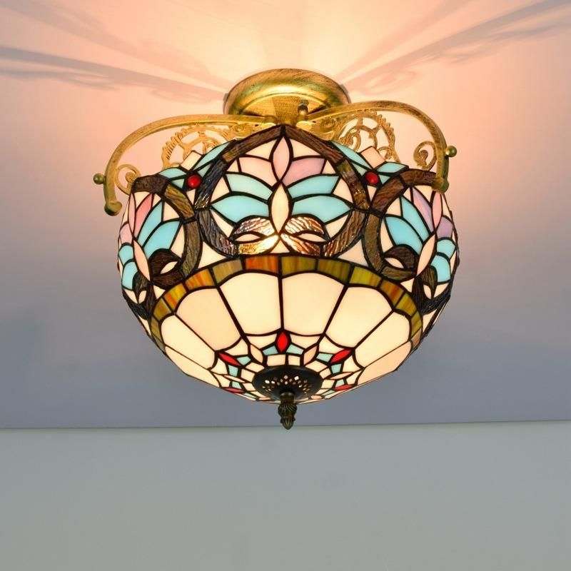 European Retro Mediterranean Style Heart Chandelier Colored Glass Ceiling Lights (WH-TA-32)