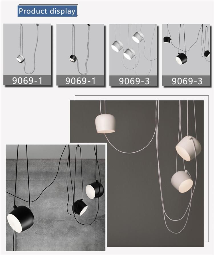 Modern Decorative Black LED Metal Shop Pendant Lamp