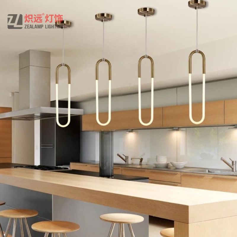 LED Light Glass Tube Bedside Pendent Lamp
