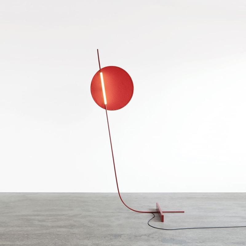 Nordic Red LED Floor Lamp Living Modern Minimalist Room Home Creative Decor Standing Lamp (WH-MFL-105)
