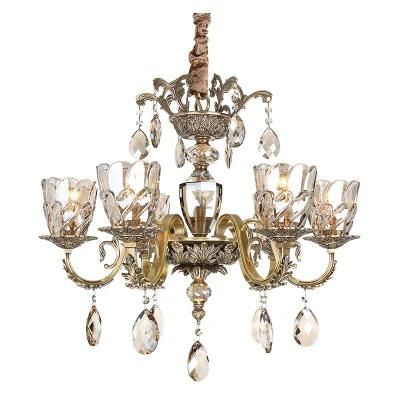 2019 Hot Sell Decorative Contemporary European Glass Gold Pendant Lighting Chandeliers for Bedroom, Dining Room and Living Room