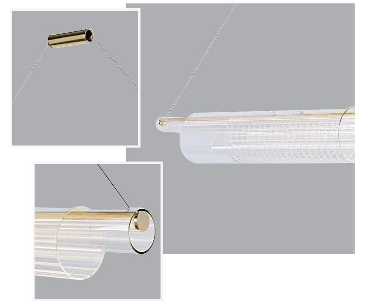 Creative Modern 3 Glass Cylinder Rings Pendant Lamp LED Light