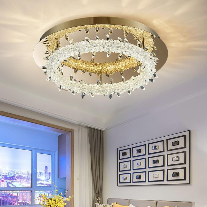 Crystal LED Ceiling Chandelier for Living Room Bedroom Modern Ceiling Lamp (WH-CA-68)